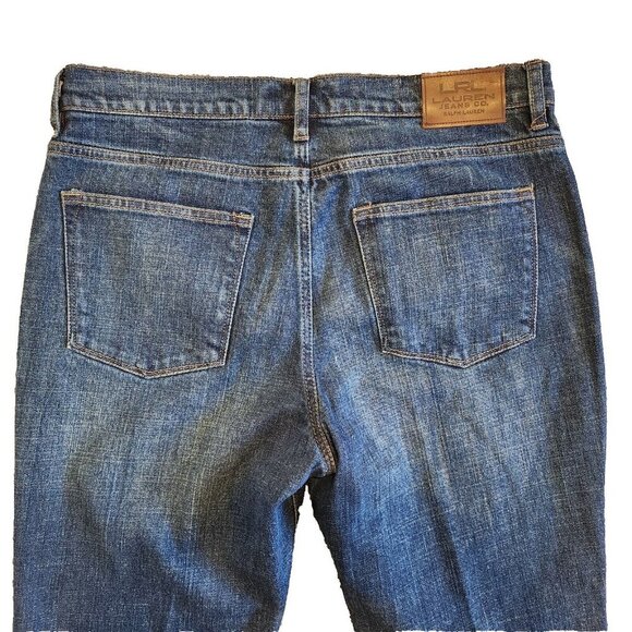 Ralph Lauren Womens Jeans 12P LRL Pocket Classic Blue Denim Boot Cut Stretch - Picture 4 of 4